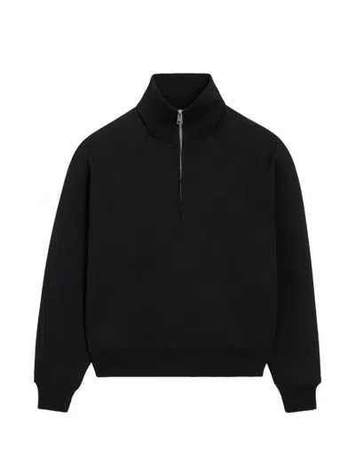 Ami Alexandre Mattiussi Ami Paris Zipped Sweatshirt With Tonal Embossed Am In Animal Print