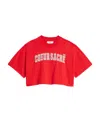 Ami Alexandre Mattiussi Couer Sacré Cropped T-shirt In Red