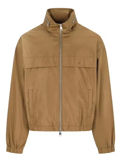 Ami Alexandre Mattiussi Coupe Vent Jacket In Brown