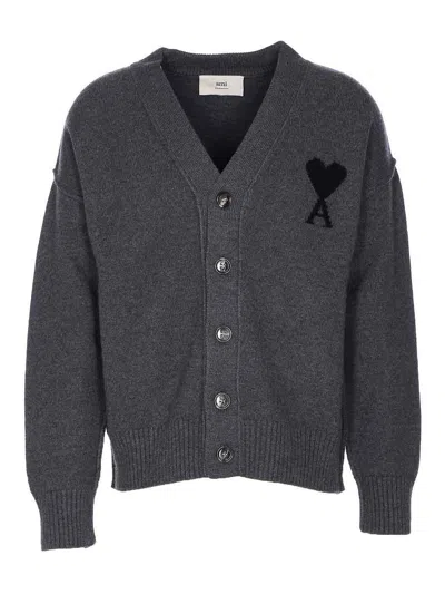 AMI ALEXANDRE MATTIUSSI GREY ADC SWEATER
