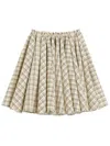 Ami Alexandre Mattiussi Checked-pattern Midi Skirt In Neutral