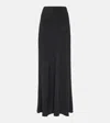 Ami Alexandre Mattiussi Maxi Satin Long Skirt In Black