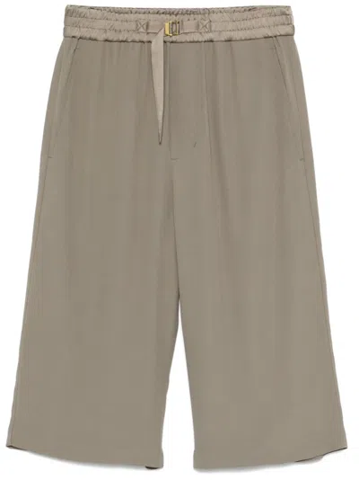 Ami Alexandre Mattiussi Crepe Shorts In Nude