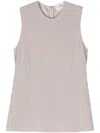 Ami Alexandre Mattiussi Round-neck Crepe Tank Top In Neutrals