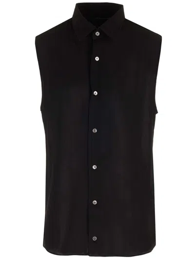 Ami Alexandre Mattiussi Crepe Viscose Top Shirts Black