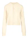 Ami Alexandre Mattiussi Crew Neck Cardigan Knitwear White In White