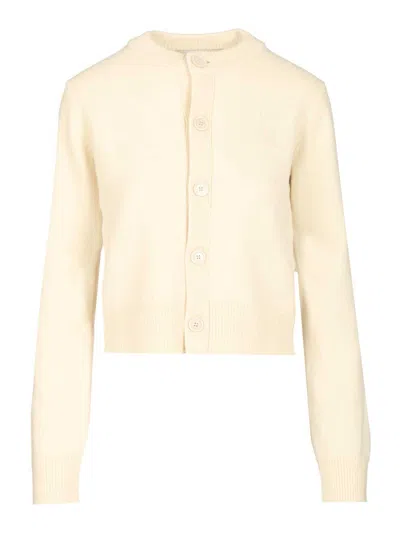 Ami Alexandre Mattiussi Crew Neck Cardigan Knitwear White
