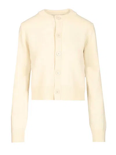 Ami Alexandre Mattiussi Crew Neck Cardigan In Neutral