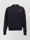Ami Alexandre Mattiussi Black Crewneck Sweatshirt With Logo Lettering Detail On The Front And Adc Logo Embroidery On The Rea In Black