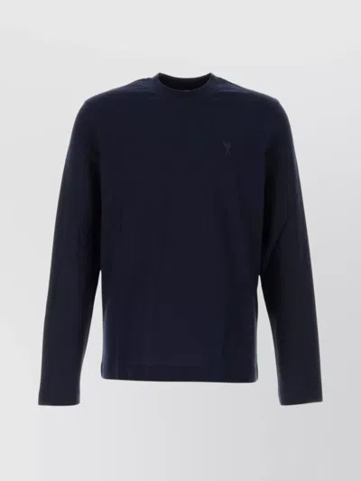 AMI ALEXANDRE MATTIUSSI CREW NECK LONG SLEEVE COTTON T-SHIRT