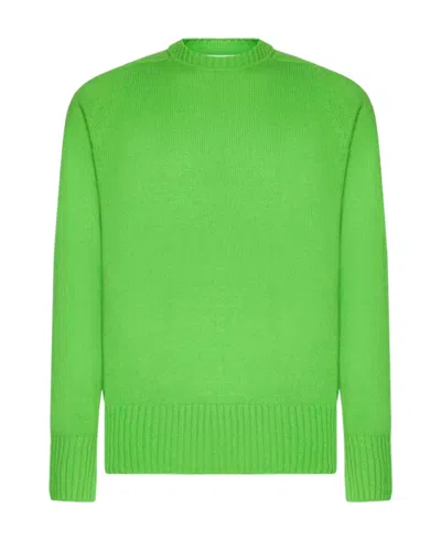Ami Alexandre Mattiussi Crew-neck Long-sleeve Jumper In Green