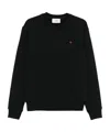 Ami Alexandre Mattiussi Ami Paris Ami De Coeur Black Crew-neck Sweatshirt Women In Black