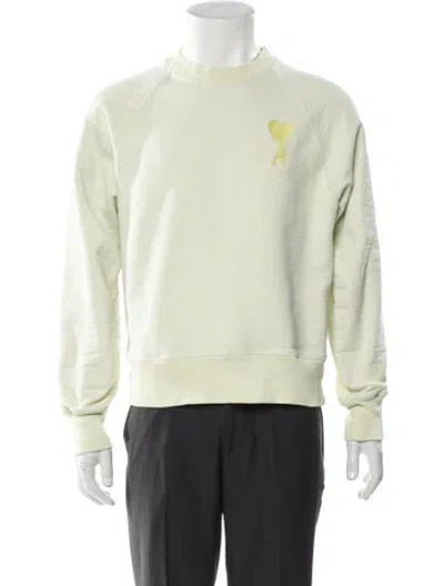 Pre-owned Ami Alexandre Mattiussi Crew Neck Long Sleeve Sweatshirt In Green