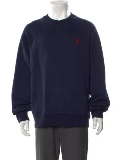 Pre-owned Ami Alexandre Mattiussi Crew Neck Long Sleeve Sweatshirt In Neutral