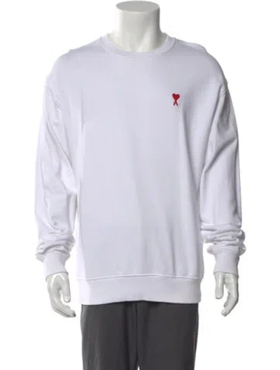 Pre-owned Ami Alexandre Mattiussi Crew Neck Long Sleeve Sweatshirt In White