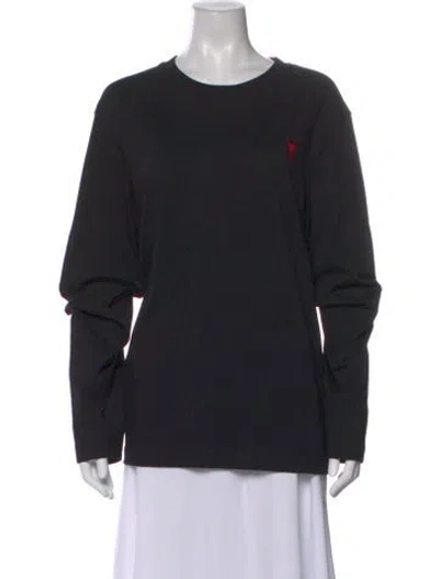Pre-owned Ami Alexandre Mattiussi Crew Neck Long Sleeve T-shirt In Black