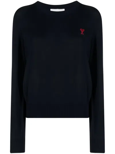 Ami Alexandre Mattiussi Crew-neck Merino Wool Jumper In 430