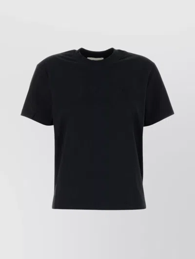 Ami Alexandre Mattiussi Crew Neck Plain Cotton T-shirt In Black