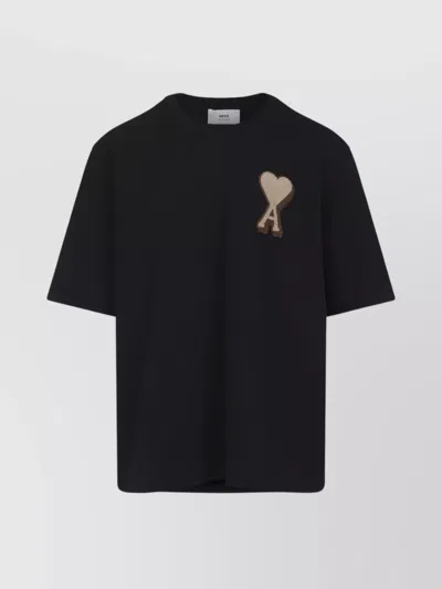 AMI ALEXANDRE MATTIUSSI CREW NECK SHORT SLEEVE PATCH T-SHIRT