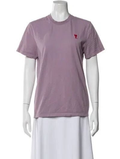 Pre-owned Ami Alexandre Mattiussi Crew Neck Short Sleeve T-shirt In Purple