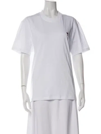Pre-owned Ami Alexandre Mattiussi Crew Neck Short Sleeve T-shirt W/ Tags In White