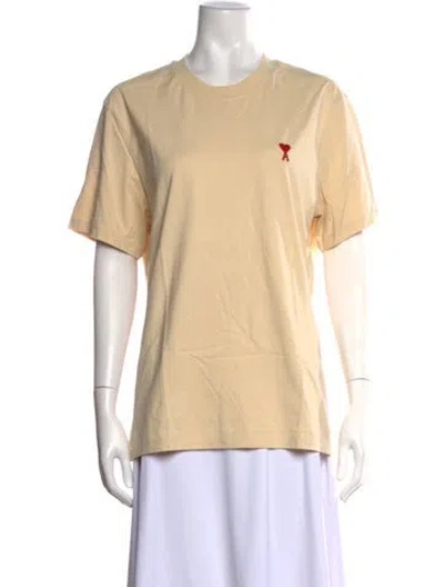 Pre-owned Ami Alexandre Mattiussi Crew Neck Short Sleeve T-shirt In Yellow