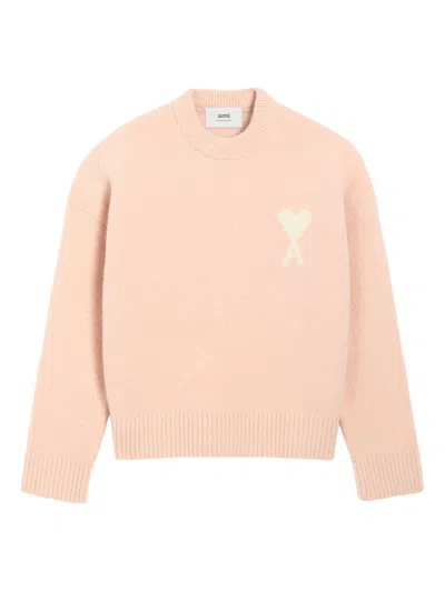 AMI ALEXANDRE MATTIUSSI AMI PARIS AMI DE COEUR CREWNECK KNITTED JUMPER