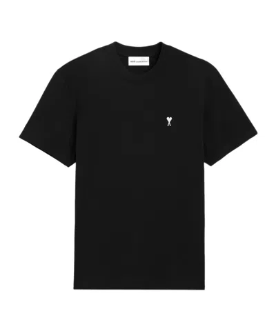 Ami Alexandre Mattiussi Ami De Coeur Logo-embroidered T-shirt In Gray