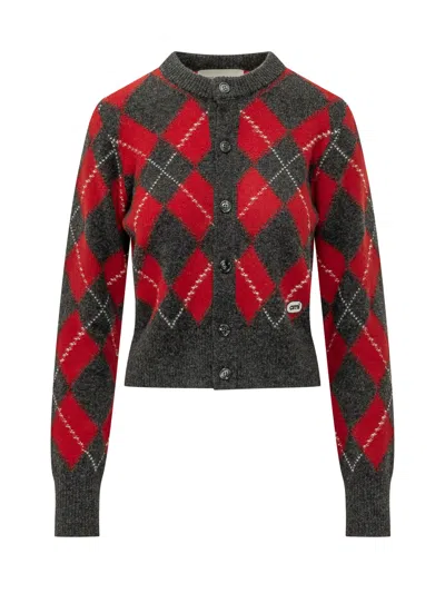 Ami Alexandre Mattiussi Crewneck Cardigan In Multi