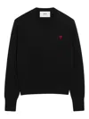 Ami Alexandre Mattiussi Ami Paris Ami De Coeur Black Crew-neck Sweatshirt Women In Black