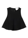Ami Alexandre Mattiussi Flared Cropped Blouse In Black