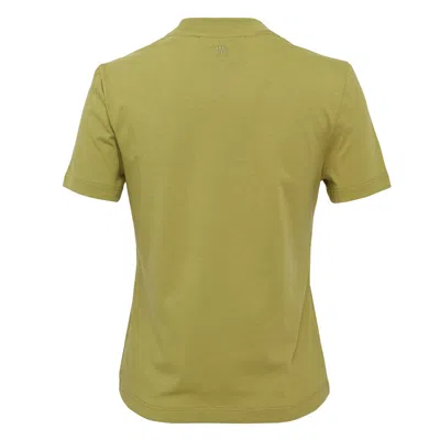 Ami Alexandre Mattiussi Cropped Contrasted Adc T-shirt In Green