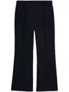 Ami Alexandre Mattiussi Cropped Flared Trousers In Black