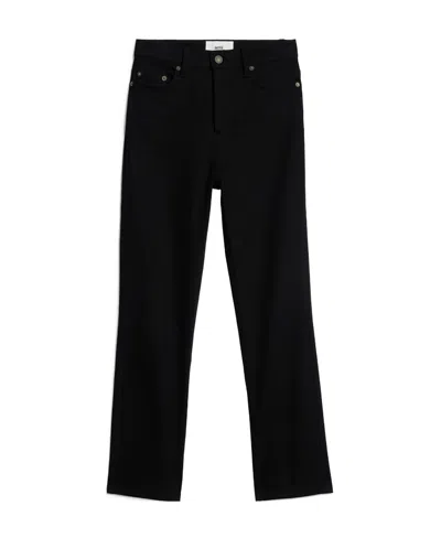 Ami Alexandre Mattiussi Cropped Flared Trousers In Black