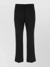 AMI ALEXANDRE MATTIUSSI CROPPED FLARED WOOL TROUSERS