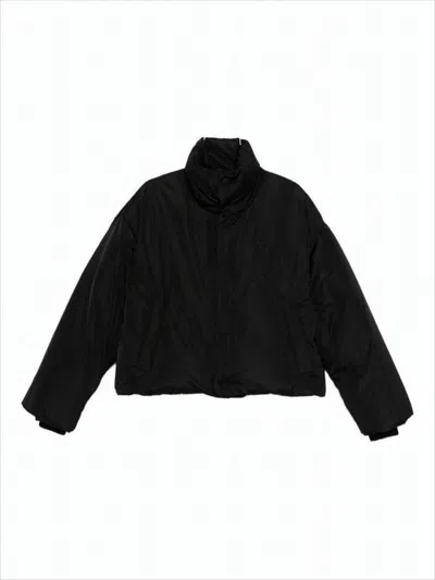 Ami Alexandre Mattiussi Quilted Jackets With Front Pockets And High Collar In Black