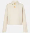 Ami Alexandre Mattiussi Cropped Polo Sweater In White