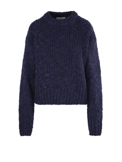 Ami Alexandre Mattiussi Cropped Ribbed Knit Sweater