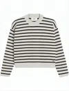 Ami Alexandre Mattiussi Cropped Sweater With Classic Stripe Pattern In White