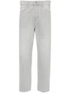 Ami Alexandre Mattiussi Ami Paris Cropped Tapered Denim Pants In Gray