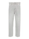 Ami Alexandre Mattiussi Cropped Tapered Jeans Grey In Gray