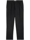 AMI ALEXANDRE MATTIUSSI CROPPED VIRGIN WOOL TAPERED TROUSERS