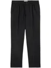 Ami Alexandre Mattiussi Cropped Virgin Wool Trousers Black In Noir