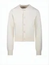 Ami Alexandre Mattiussi Cropped White Cardigan With Button-down Front In White