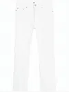 Ami Alexandre Mattiussi Cropped White Denim Pants With Classic Five-pocket Design In White