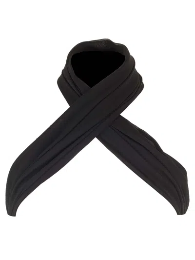 Ami Alexandre Mattiussi Crossover Top In Silk Georgette In Black