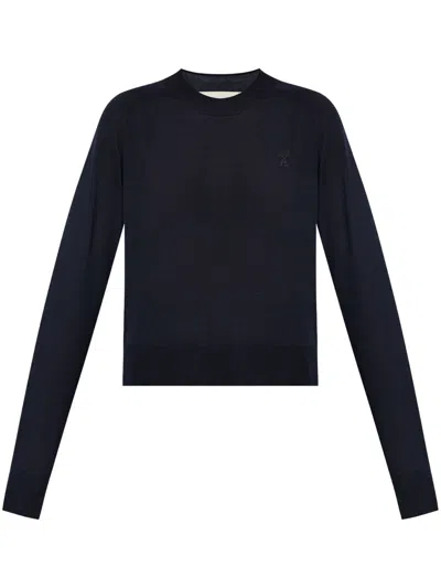 AMI ALEXANDRE MATTIUSSI DARK BLUE AMI DE COEUR JUMPER
