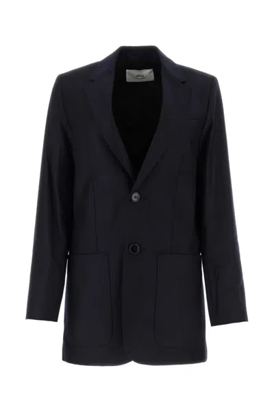 AMI ALEXANDRE MATTIUSSI DARK BLUE DOUBLE BREASTED BLAZER