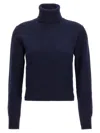 Ami Alexandre Mattiussi Dark Blue Logo Cachemire Sweater In Dark Blue