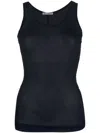 Ami Alexandre Mattiussi U-neck Semi-sheer Tank Top In Dark Blue